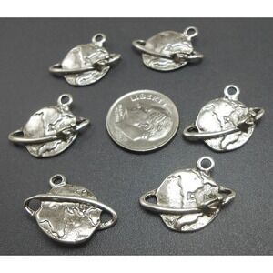 8pcs Globe Travel‎ Charms, airplane, jewelry making supplies
